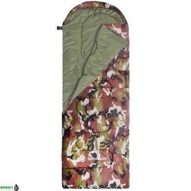 Спальний мішок (спальник) Springos 2 в 1 CS0041 +8 ...+20 &deg;C R Khaki/Green