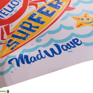 Шапочка для плавания детская MadWave Junior SURFER M057912 Белый