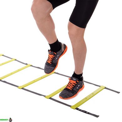 Координационная лестница дорожка для тренировки скорости Zelart FI-2566 8м салатовый