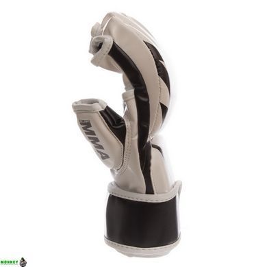 Перчатки для смешанных единоборств MMA Zelart BO-1374 Черный-белый S