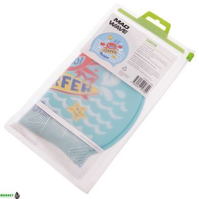 Шапочка для плавания детская MadWave Junior SURFER M057912 Белый