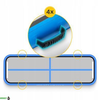 Мат гімнастичний надувний 4FIZJO Air Track Mat 300 x 100 x 15 cм White/Blue (P-5907739311771)