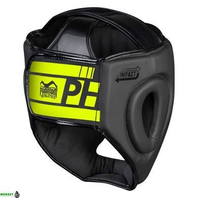 Боксерский шлем Phantom APEX Full Face Neon One Size Black/Yellow (капа в подарок)