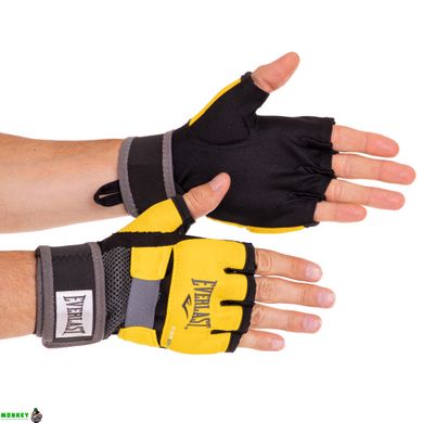 Перчатки-бинты внутренние гелевые из неопрена EVERLAST EVER-4355 HAND WRAPS (р-р M-XL, желтый)