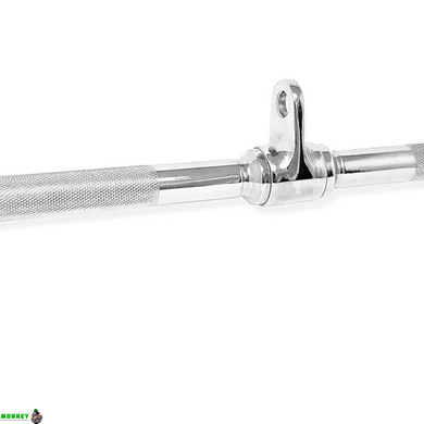 Ручка для верхней тяги York Fitness 60см с параллельным хватом изогнута с резиновыми рукоятками, хром
