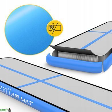 Мат гімнастичний надувний 4FIZJO Air Track Mat 300 x 100 x 15 cм White/Blue (P-5907739311771)