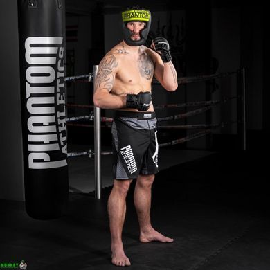 Боксерский шлем Phantom APEX Full Face Neon One Size Black/Yellow (капа в подарок)