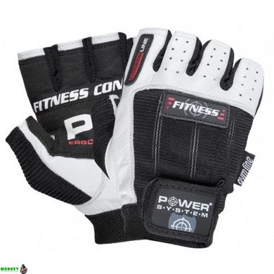 Рукавички для фітнесу і важкої атлетики Power System Fitness PS-2300 Black/White XL