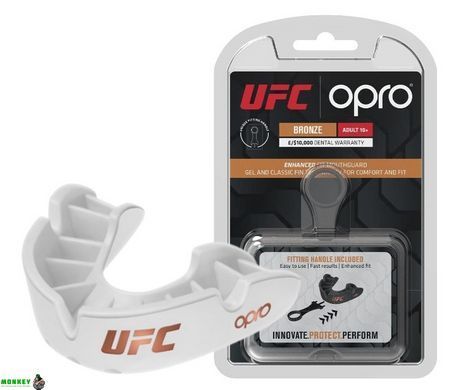 Капа OPRO Bronze UFC детская (возраст до 10) White (ufc.102513003)