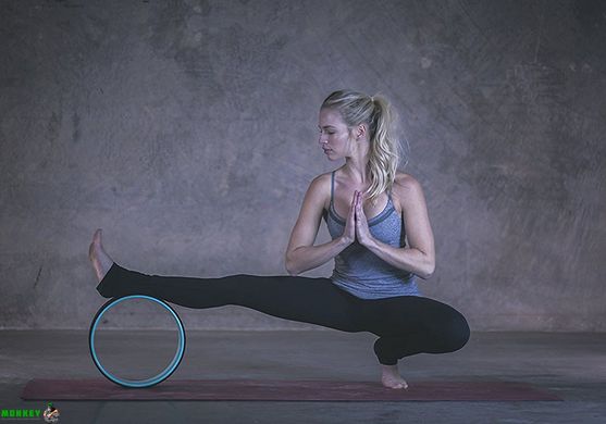 Йога колесо для фитнеса и аэробики Power System Yoga Wheel Pro PS-4085 Black/Green