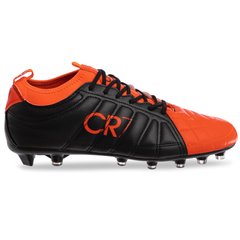 Бутси футбольне взуття з носком OWAXX 191261-2 BLACK/R.ORANGE розмір 40-45 (верх-TPU, чорний-оранжевий)