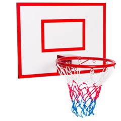 Щит баскетбольный с кольцом и сеткой SP-Planeta UR LA-5383 (щит-ламин.ДСП,р-р 60x50см, кольцо d-30см, сетка NY)
