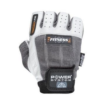 Перчатки для фитнеса и тяжелой атлетики Power System Fitness PS-2300 Grey/White M