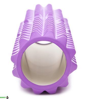Массажный ролик Cornix EVA 45 x 14 см (валик, роллер) XR-0333 Violet