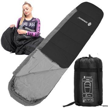 Спальний мішок (спальник) Springos CS0046 0 ...+10 &deg;C R Black/Grey