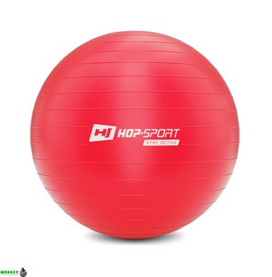 Фітбол Hop-Sport 65см червоний + насос 2020