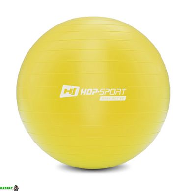Фитбол Hop-Sport 55 см желтый + насос 2020