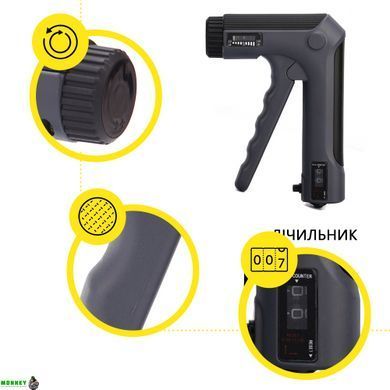 Еспандер кистьовий Cornix 5-60 кг з регульованим навантаженням та лічильником XR-0278 Black