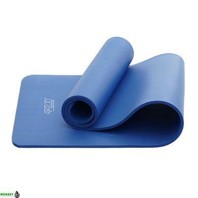 Коврик для йоги и фитнеса 4FIZJO 180x60x1,5 см NBR Blue (P-5907222931035) синий