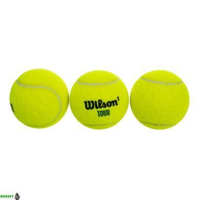 Мяч для большого тенниса WILSON TOUR PREMIER WRT109400 3шт салатовый