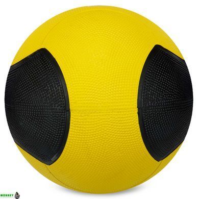 М'яч медичний медбол Zelart Medicine Ball FI-5121-1 1кг жовтий-чорний