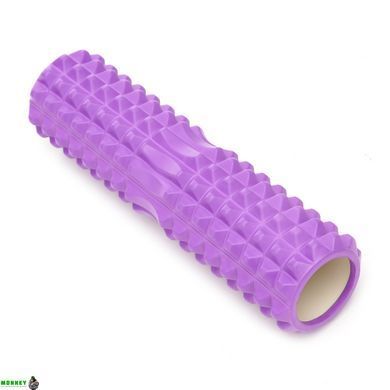 Массажный ролик Cornix EVA 45 x 14 см (валик, роллер) XR-0333 Violet