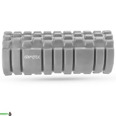 Масажний ролик Gymtek для йоги та фітнесу EVA 33*14см сірий