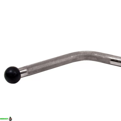 Ручка для верхней тяги York Fitness V-образная многофункциональная с резиновыми наконечниками, хром