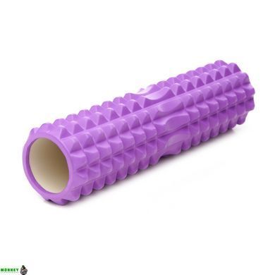 Массажный ролик Cornix EVA 45 x 14 см (валик, роллер) XR-0333 Violet