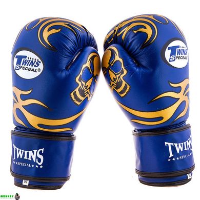 Боксерские перчатки Twins, PVC, 8oz, синий