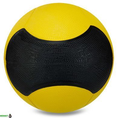 М'яч медичний медбол Zelart Medicine Ball FI-5121-1 1кг жовтий-чорний