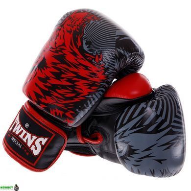 Рукавички боксерські шкіряні TWINS FBGVL3-50 Синій 14 унції WOLF 10-14oz