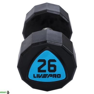 Гантели профессиональные с полиуретановым покрытием LiveUp LP8003-26 (2х26кг)