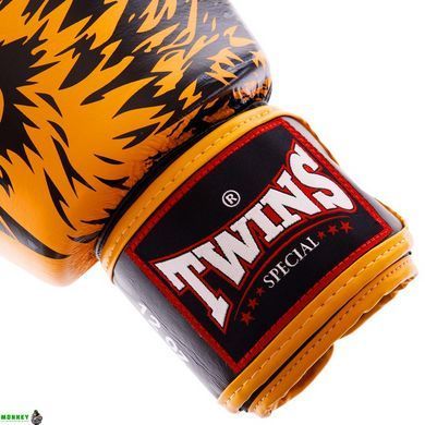 Рукавички боксерські шкіряні TWINS FBGVL3-50 Синій 14 унції WOLF 10-14oz