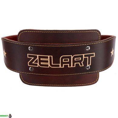 Пояс для отягощений Zelart VL-3326 коричневый