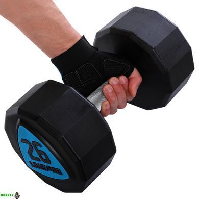 Гантели профессиональные с полиуретановым покрытием LiveUp LP8003-26 (2х26кг)