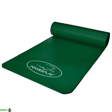 Коврик для йоги и фитнеса PowerPlay 4151 NBR 183*61*1.5 см Зеленый