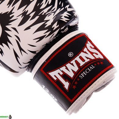 Рукавички боксерські шкіряні TWINS FBGVL3-50 Синій 14 унції WOLF 10-14oz