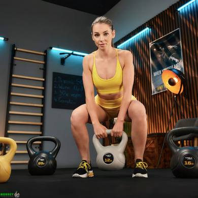 Гиря виниловая 12кг Trex Sport TX-012CKB серая