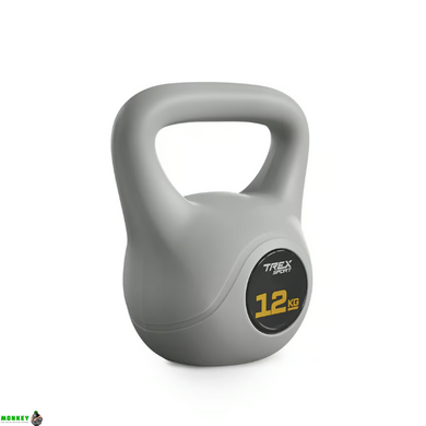 Гиря виниловая 12кг Trex Sport TX-012CKB серая