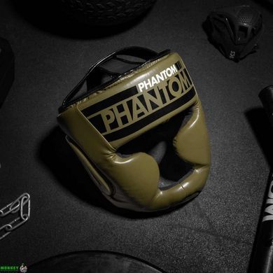 Боксерский шлем Phantom APEX Full Face Army Green (капа в подарок)