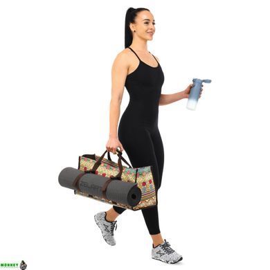 Сумка для фітнесу та йоги SP-Sport DoYourYoga Yoga bag FI-6971-3 бежевий-блакитний