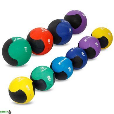 М'яч медичний медбол Zelart Medicine Ball FI-5121-1 1кг жовтий-чорний