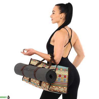Сумка для фітнесу та йоги SP-Sport DoYourYoga Yoga bag FI-6971-3 бежевий-блакитний