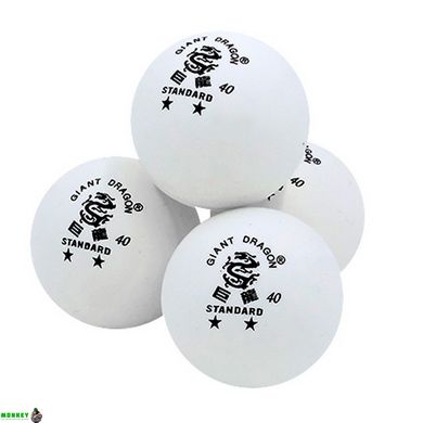 Набор мячей для настольного тенниса GIANT DRAGON STANDARD 2* MT-5692 6шт белый