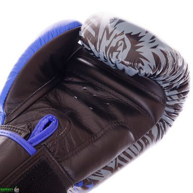 Рукавички боксерські шкіряні TWINS FBGVL3-50 Синій 14 унції WOLF 10-14oz