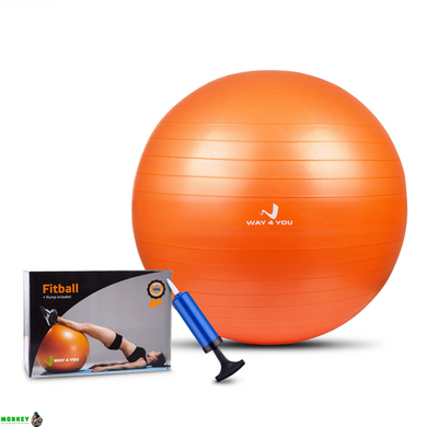 Мяч для Фитнеса (Фитбол) 55см Way4you Оранжевый