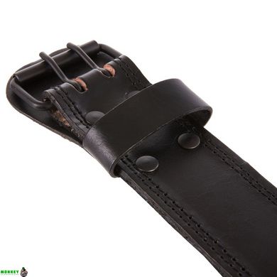 Пояс атлетический кожаный Zelart VL-3341 размер-M-XXL черный