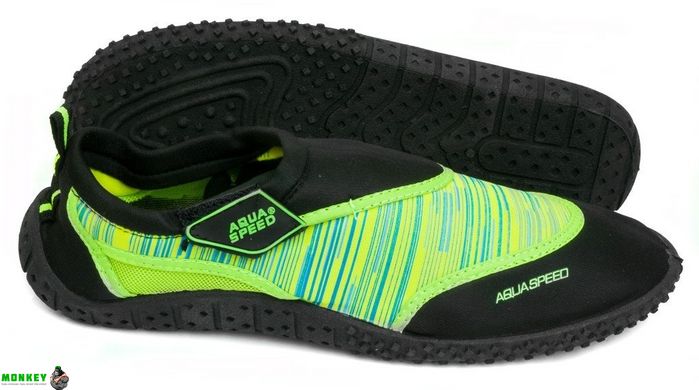 Аквашузи Aqua Speed ​​AQUA SHOE MODEL 2B 6557 чорний, зелений Діт 25