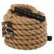 Канат спортивний для лазіння з кріпленням COMBAT BATTLE ROPE Zelart FI-0909-12 12м коричневий